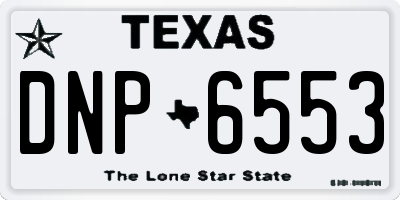 TX license plate DNP6553