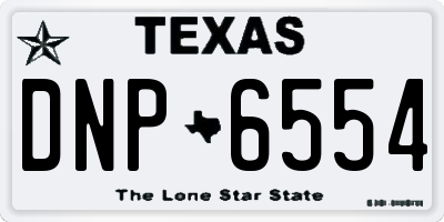 TX license plate DNP6554