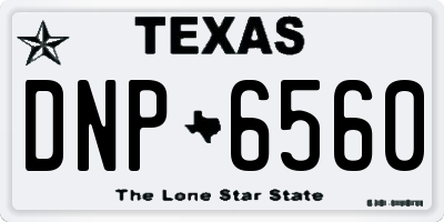 TX license plate DNP6560