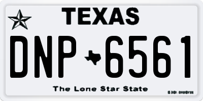 TX license plate DNP6561