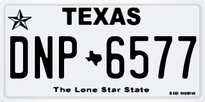 TX license plate DNP6577