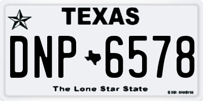 TX license plate DNP6578