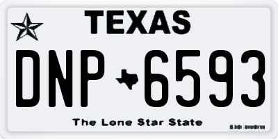 TX license plate DNP6593