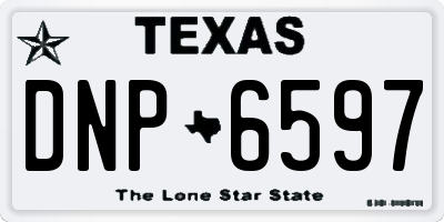 TX license plate DNP6597