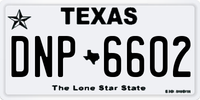 TX license plate DNP6602