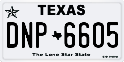 TX license plate DNP6605