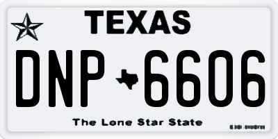 TX license plate DNP6606