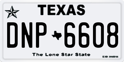 TX license plate DNP6608