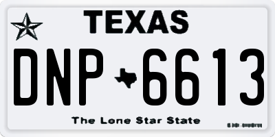 TX license plate DNP6613