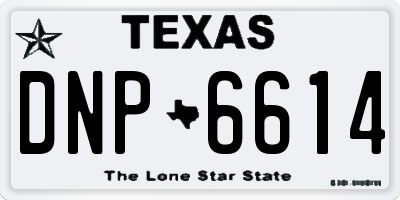 TX license plate DNP6614