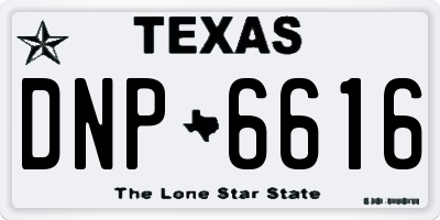 TX license plate DNP6616