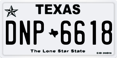 TX license plate DNP6618