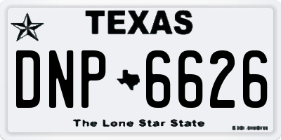 TX license plate DNP6626