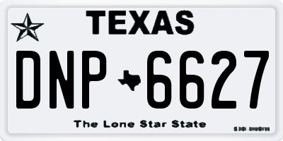 TX license plate DNP6627