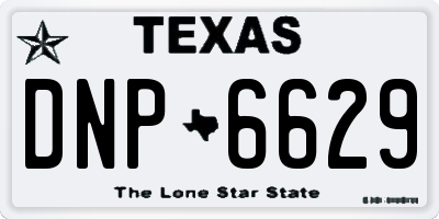 TX license plate DNP6629