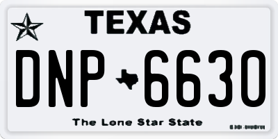 TX license plate DNP6630