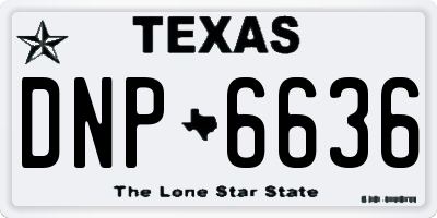 TX license plate DNP6636