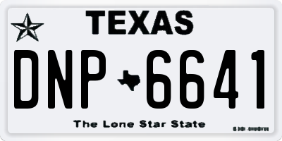 TX license plate DNP6641
