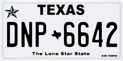 TX license plate DNP6642