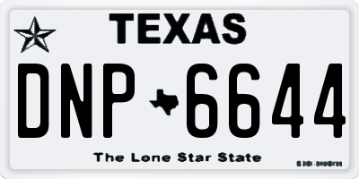 TX license plate DNP6644