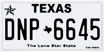 TX license plate DNP6645