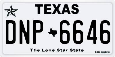 TX license plate DNP6646