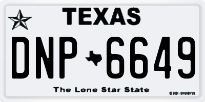TX license plate DNP6649