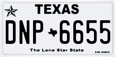 TX license plate DNP6655