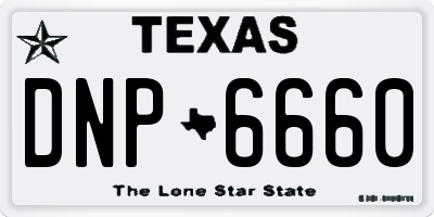 TX license plate DNP6660