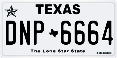 TX license plate DNP6664