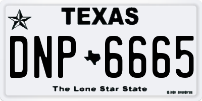 TX license plate DNP6665