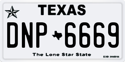 TX license plate DNP6669