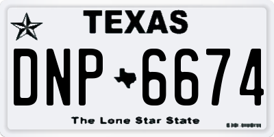 TX license plate DNP6674