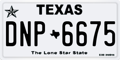 TX license plate DNP6675