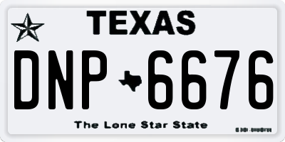 TX license plate DNP6676