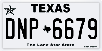 TX license plate DNP6679