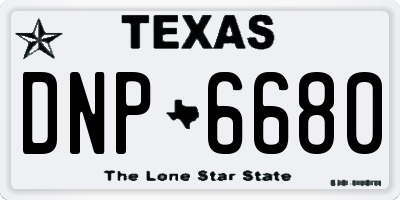 TX license plate DNP6680