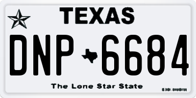 TX license plate DNP6684