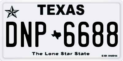 TX license plate DNP6688
