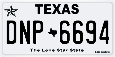 TX license plate DNP6694