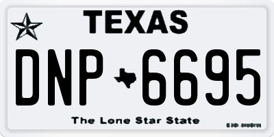 TX license plate DNP6695