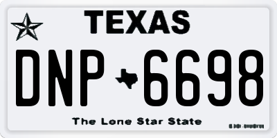 TX license plate DNP6698