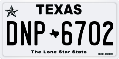 TX license plate DNP6702