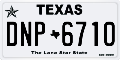 TX license plate DNP6710