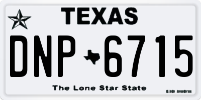 TX license plate DNP6715