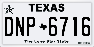 TX license plate DNP6716