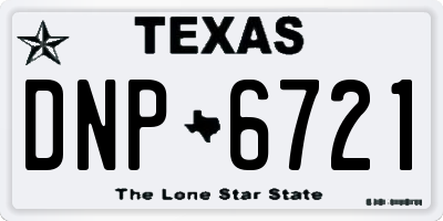 TX license plate DNP6721