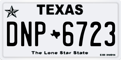 TX license plate DNP6723