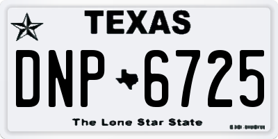 TX license plate DNP6725