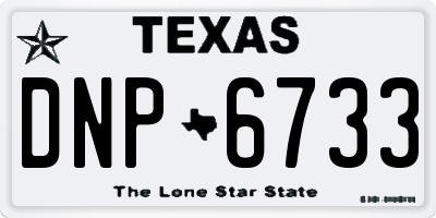 TX license plate DNP6733